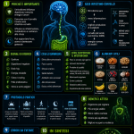 Infografica microbioma e biohacking con intestino, cervello, energia e logo Biohack Formula Lab
